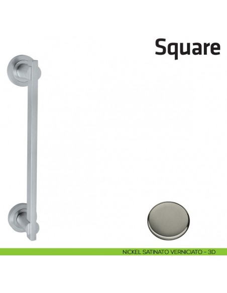 Maniglione per porta Square Comit singolo 348 mm nickel satinato verniciato