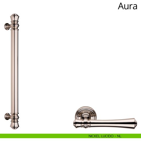 Maniglione per porta dritto Aura Linea Calì nickel lucido
