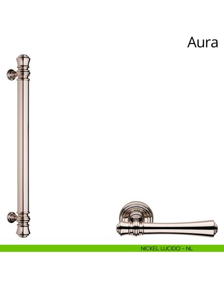 Maniglione per porta dritto Aura Linea Calì nickel lucido