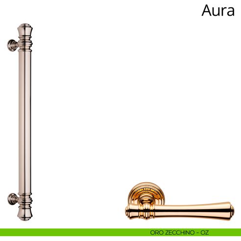 Maniglione per porta dritto Aura Linea Calì oro zecchino