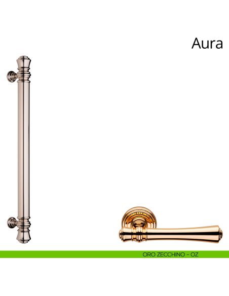 Maniglione per porta dritto Aura Linea Calì oro zecchino