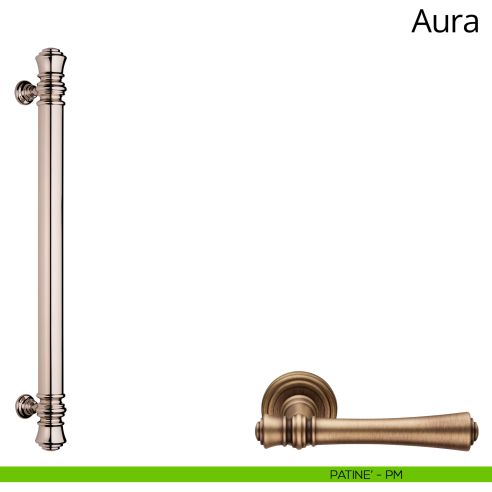 Maniglione per porta dritto Aura Linea Calì patinè