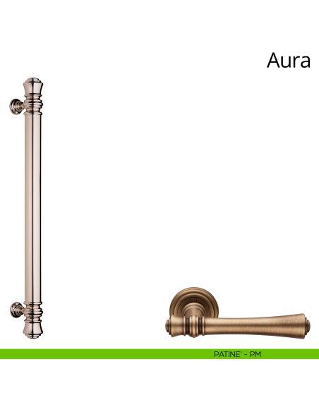 Maniglione per porta dritto Aura Linea Calì patinè