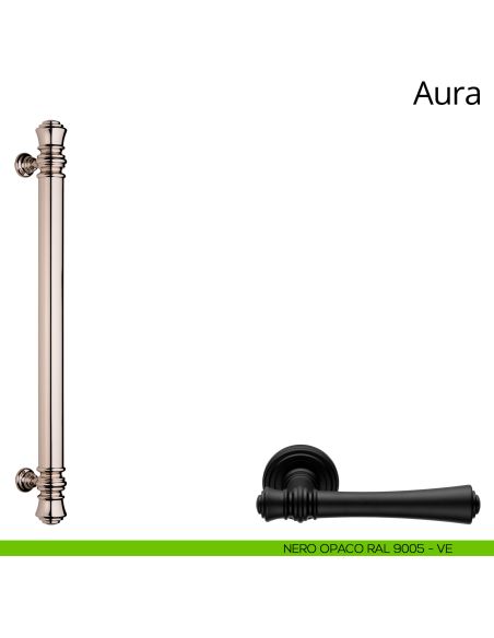 Maniglione per porta dritto Aura Linea Calì nero