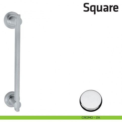 Maniglione per porta Square Comit accoppiato 348 mm cromo lucido