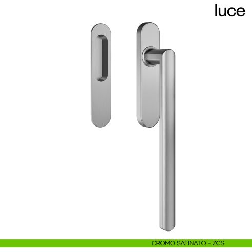 Maniglione per alzante scorrevole Luce dnd singolo cromo satinato