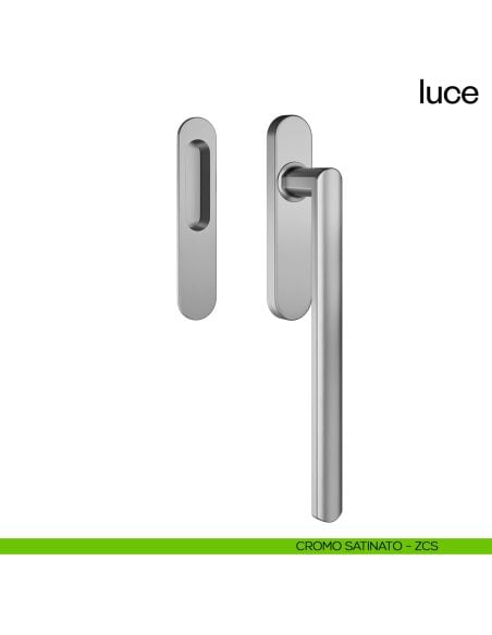 Maniglione per alzante scorrevole Luce dnd singolo cromo satinato