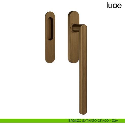 Maniglione per alzante scorrevole Luce dnd singolo bronzo satinato opaco