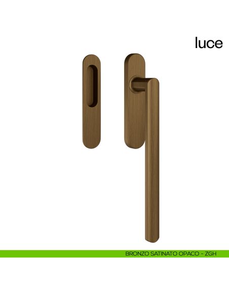 Maniglione per alzante scorrevole Luce dnd singolo bronzo satinato opaco