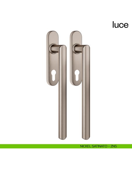 Maniglione per alzante scorrevole Luce dnd accoppiato nickel satinato