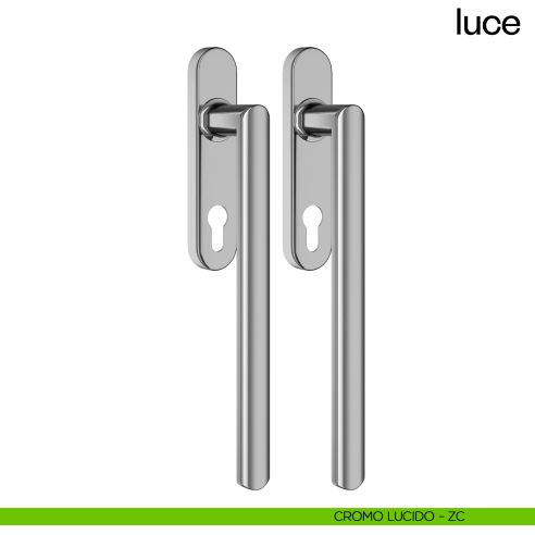 Maniglione per alzante scorrevole Luce dnd accoppiato cromo lucido