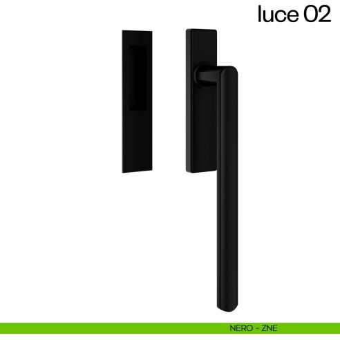 Maniglione per alzante scorrevole Luce 02 dnd singolo nero