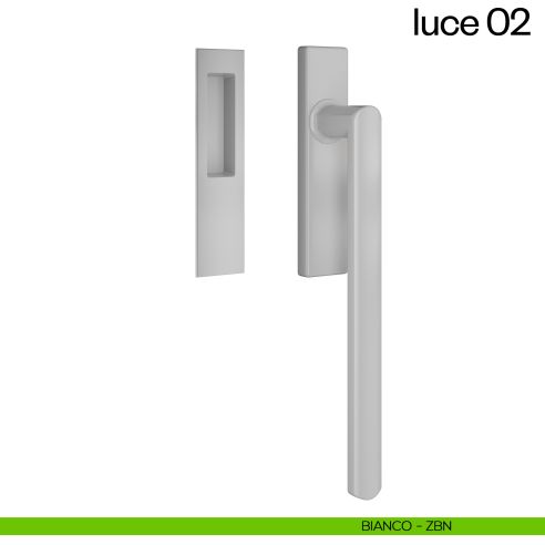 Maniglione per alzante scorrevole Luce 02 dnd singolo bianco