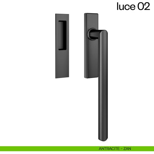 Maniglione per alzante scorrevole Luce 02 dnd singolo antracite