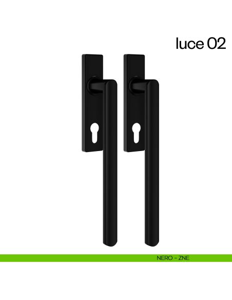 Maniglione per alzante scorrevole Luce 02 dnd accoppiato nero