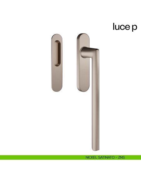 Maniglione per alzante scorrevole Luce P dnd singolo nickel satinato
