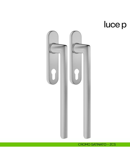 Maniglione per alzante scorrevole Luce P dnd accoppiato cromo satinato
