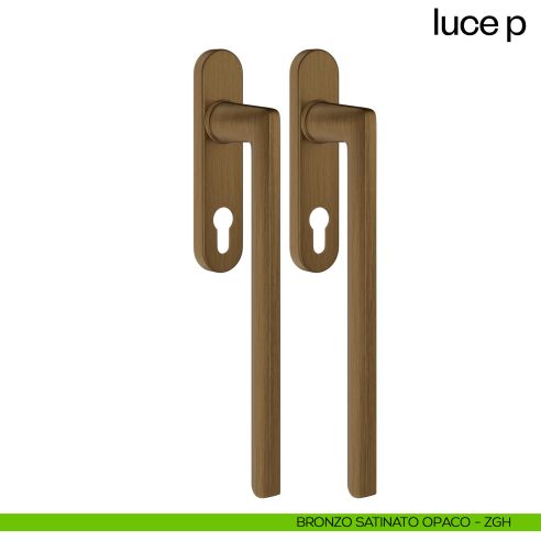 Maniglione per alzante scorrevole Luce P dnd accoppiato bronzo satinato opaco