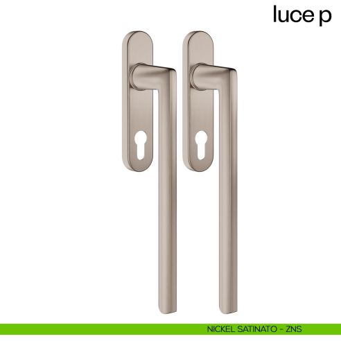 Maniglione per alzante scorrevole Luce P dnd accoppiato nickel satinato