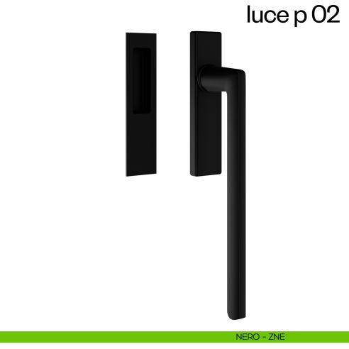 Maniglione per alzante scorrevole Luce P 02 dnd singolo nero