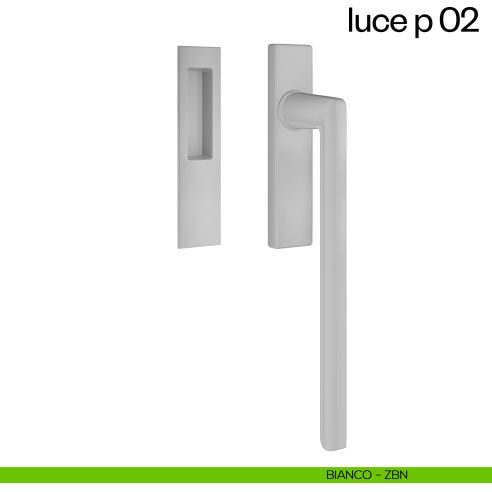 Maniglione per alzante scorrevole Luce P 02 dnd singolo bianco