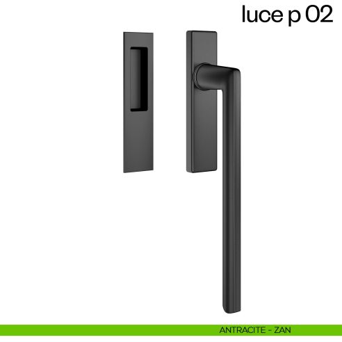 Maniglione per alzante scorrevole Luce P 02 dnd singolo antracite