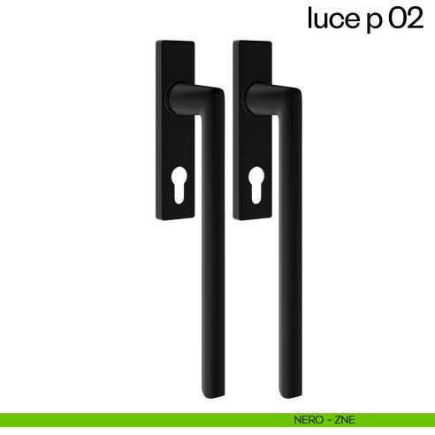 Maniglione per alzante scorrevole Luce P 02 dnd accoppiato nero