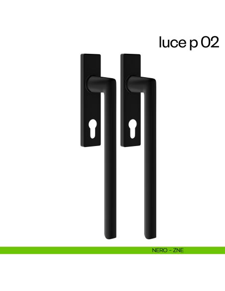 Maniglione per alzante scorrevole Luce P 02 dnd accoppiato nero