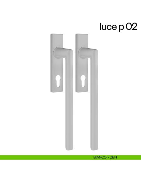 Maniglione per alzante scorrevole Luce P 02 dnd accoppiato bianco