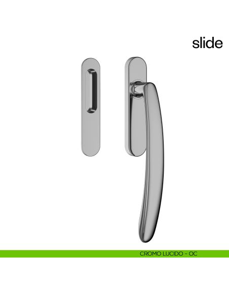 Maniglione per alzante scorrevole Slide dnd Handles singolo cromo lucido