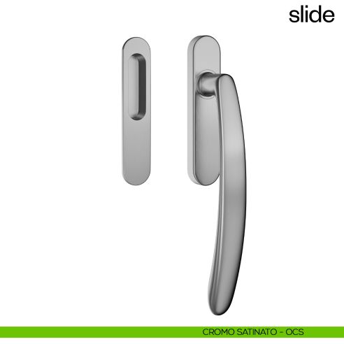 Maniglione per alzante scorrevole Slide dnd Handles singolo cromo satinato