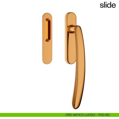 Maniglione per alzante scorrevole Slide dnd Handles singolo oro antico lucido
