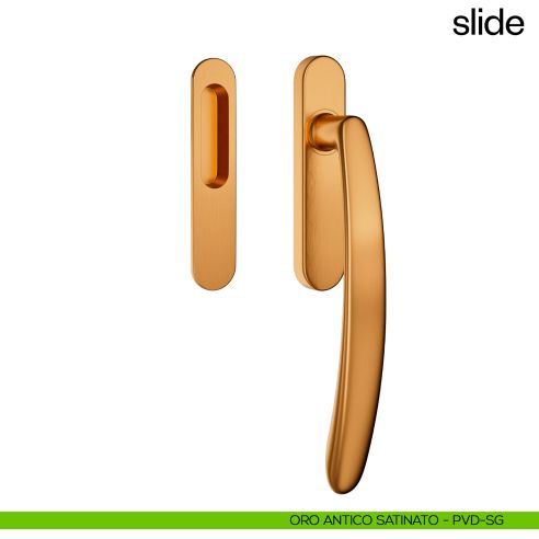 Maniglione per alzante scorrevole Slide dnd Handles singolo oro antico satinato