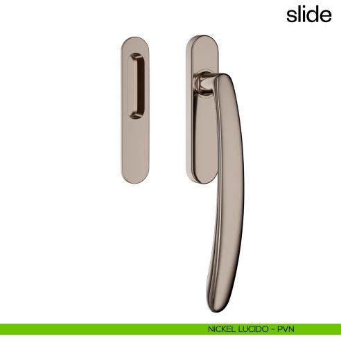 Maniglione per alzante scorrevole Slide dnd Handles singolo nickel lucido