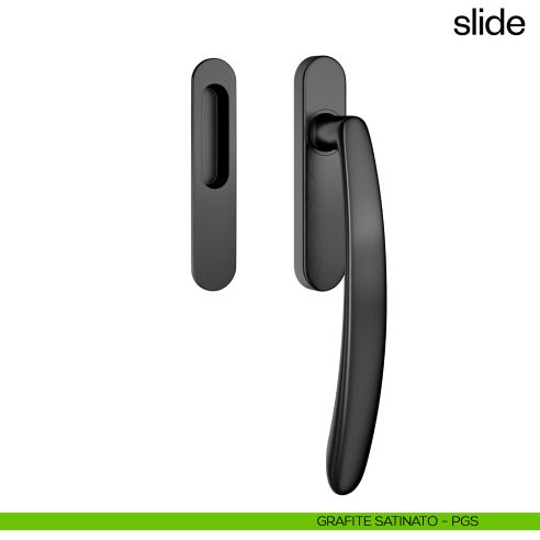 Maniglione per alzante scorrevole Slide dnd Handles singolo grafite satinato