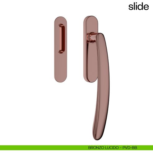 Maniglione per alzante scorrevole Slide dnd Handles singolo bronzo lucido