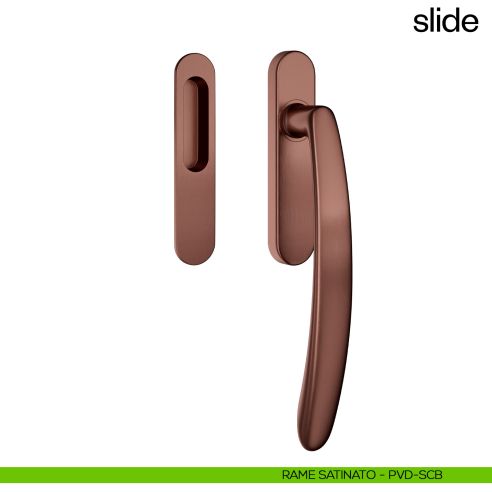 Maniglione per alzante scorrevole Slide dnd Handles singolo rame satinato