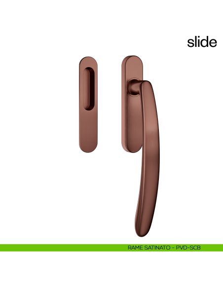 Maniglione per alzante scorrevole Slide dnd Handles singolo rame satinato