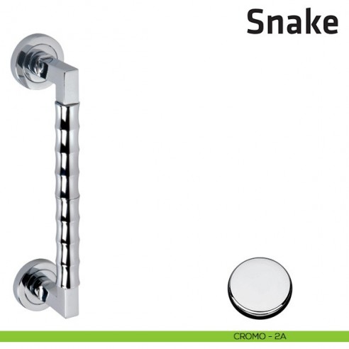 Maniglione per porta Snake Comit singolo 215 mm cromo lucido