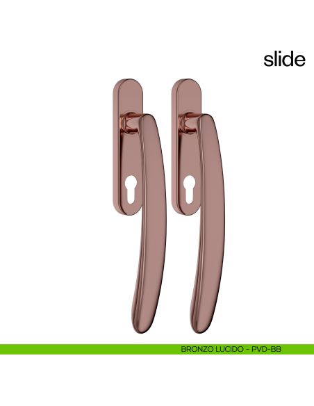 Maniglione per alzante scorrevole Slide dnd Handles accoppiato bronzo lucido