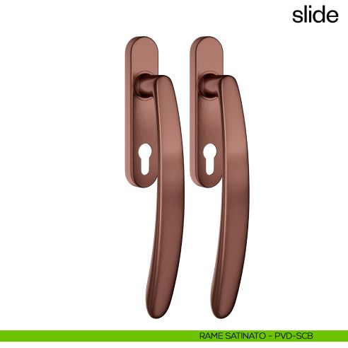 Maniglione per alzante scorrevole Slide dnd Handles accoppiato rame satinato