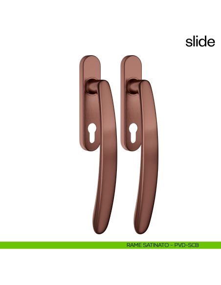 Maniglione per alzante scorrevole Slide dnd Handles accoppiato rame satinato