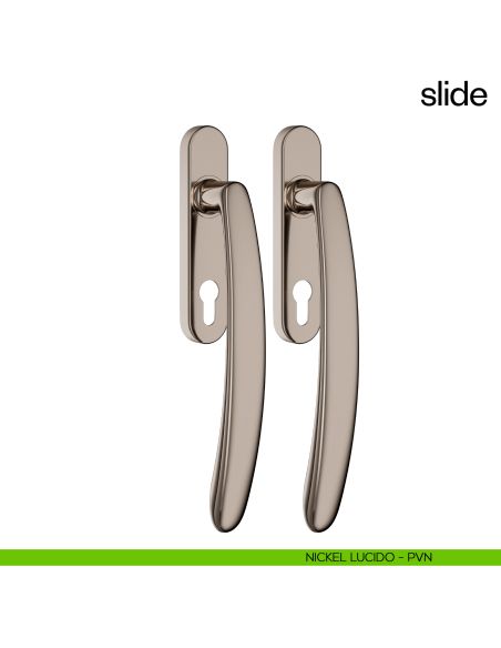 Maniglione per alzante scorrevole Slide dnd Handles accoppiato nickel lucido