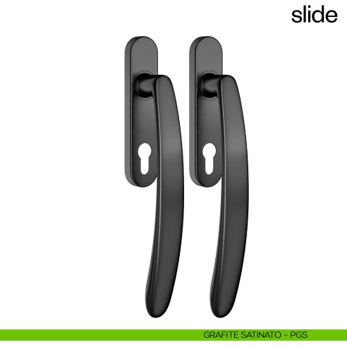 Maniglione per alzante scorrevole Slide dnd Handles accoppiato grafite satinato
