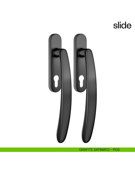 Maniglione per alzante scorrevole Slide dnd Handles accoppiato grafite satinato