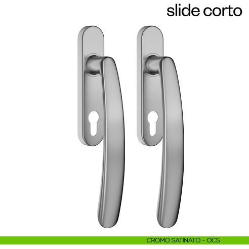 Maniglione per alzante scorrevole Slide Corto dnd Handles accoppiato cromo satinato