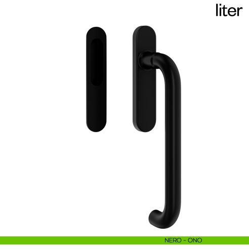 Maniglione per alzante scorrevole Liter dnd Handles singolo nero