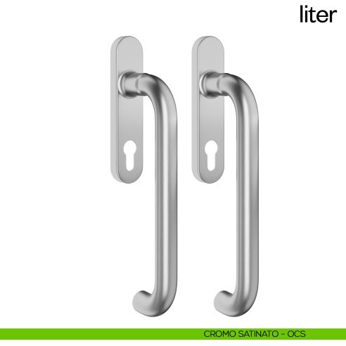 Maniglione per alzante scorrevole Liter dnd Handles accoppiato cromo satinato