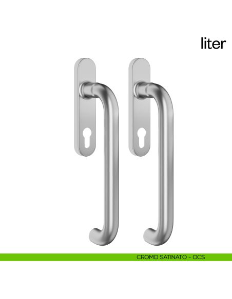 Maniglione per alzante scorrevole Liter dnd Handles accoppiato cromo satinato