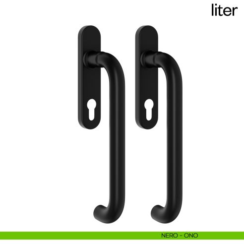 Maniglione per alzante scorrevole Liter dnd Handles accoppiato nero